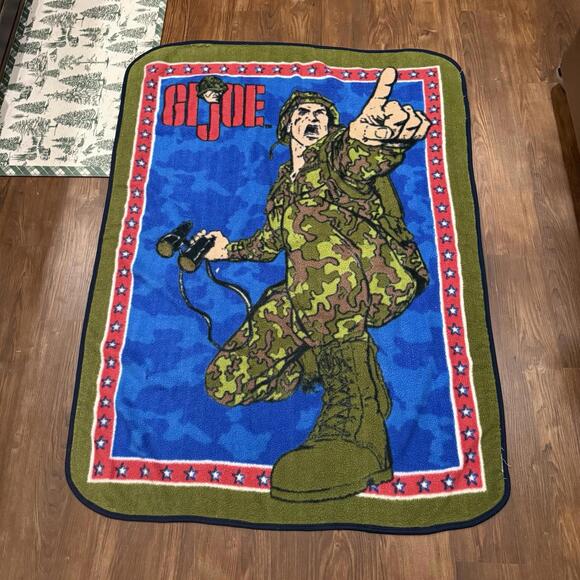 Vintage 90s/00s RARE G.I.‎ JOE Army Military Novelty Promo Blanket Size 58x42